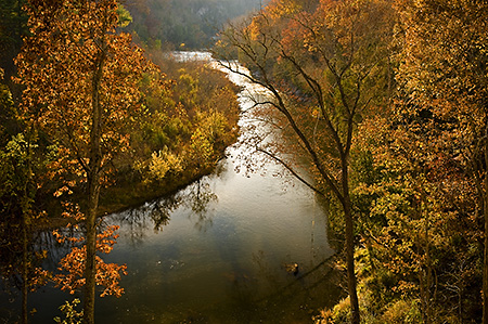 The Curve of the Maury River in Fall, VA